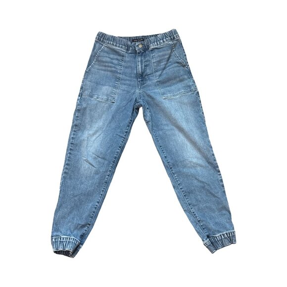 Lucky Brand Denim Jogger Pants Elastic Waist Distressed Style Size 6/28 - Picture 1 of 7